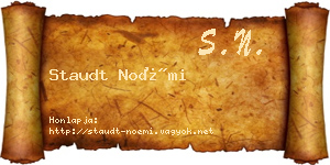 Staudt Noémi névjegykártya